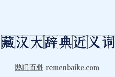 藏汉大辞典近义词是什么意思的图片